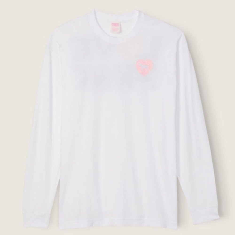 PINK VS Cotton Long Sleeve Tee Shirt NWOT - Picture 4 of 5